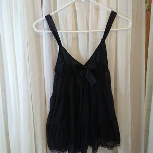 Victorias Secret BlackAll Stretch Shorty Nighty